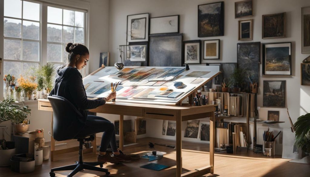 Desks for artists