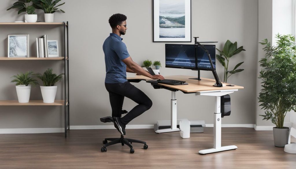 ergonomic desk setup