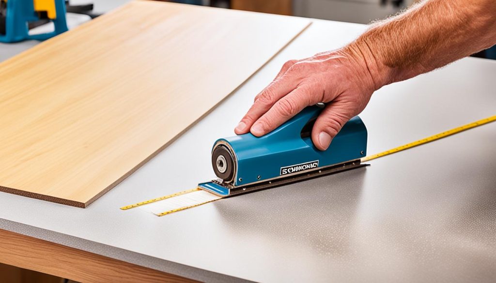 how to put laminate on a desk