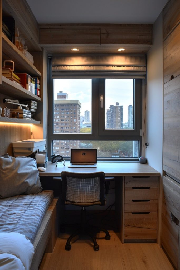 Compact Dorm Desk Solutions Near Window