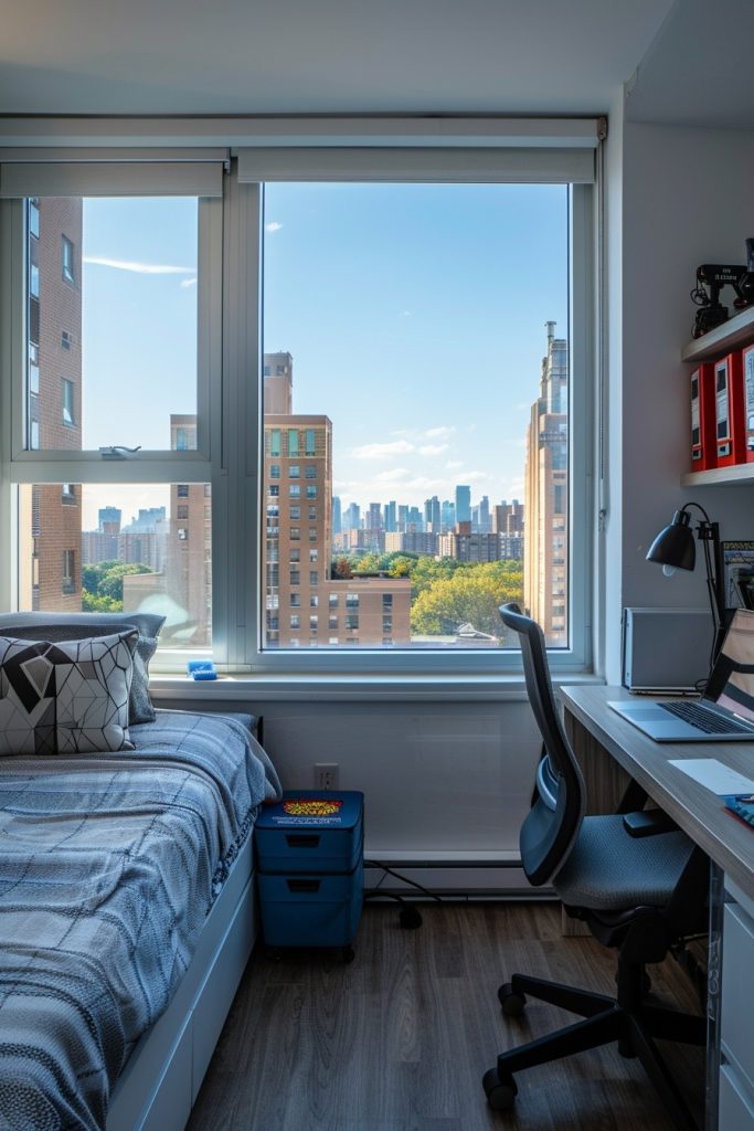 Sleek Modern Dorm Window Desk