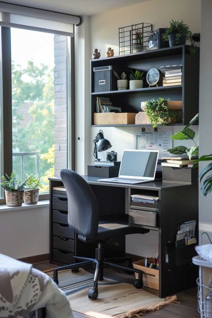 Smart Storage Solutions Dorm Window Desk