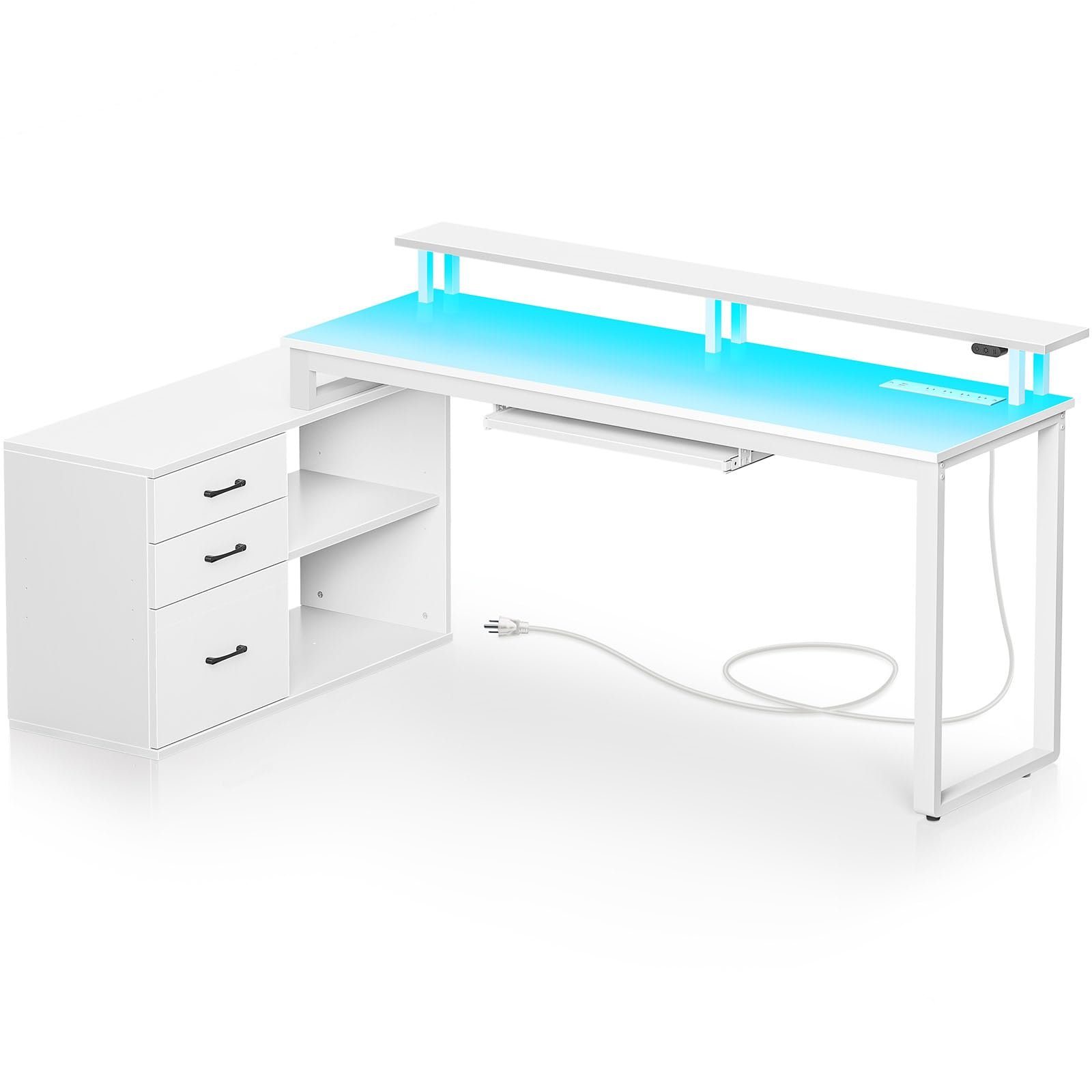 Rolanstar Computer Desk with File Drawer