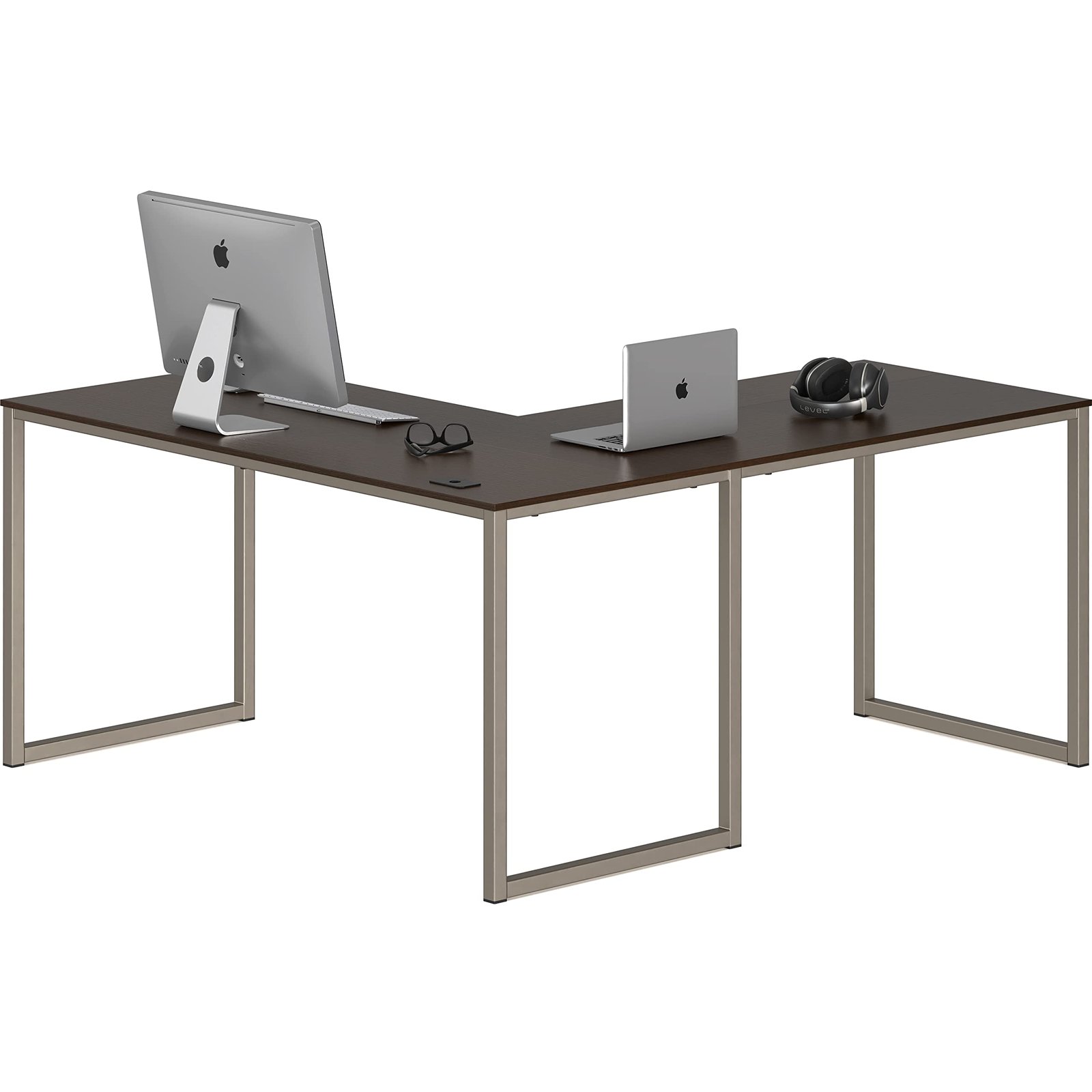 SHW L-Shaped Home Office Corner Desk