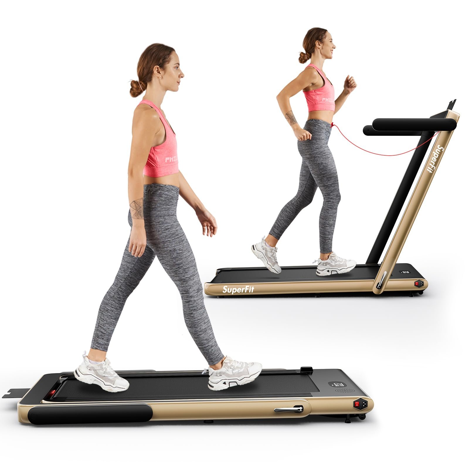 Goplus 2 in 1 Folding Treadmill