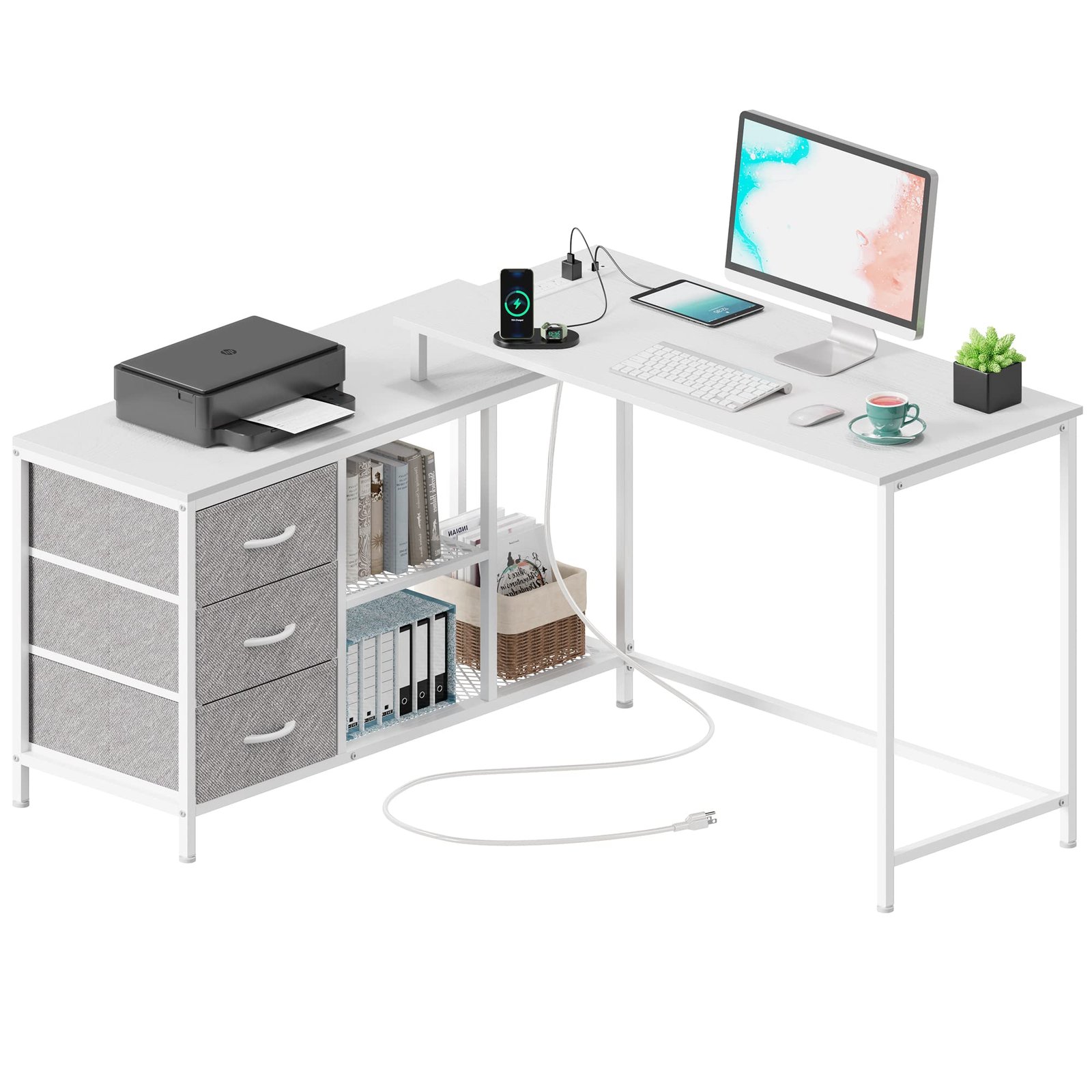 SUPERJARE L Shaped Desk