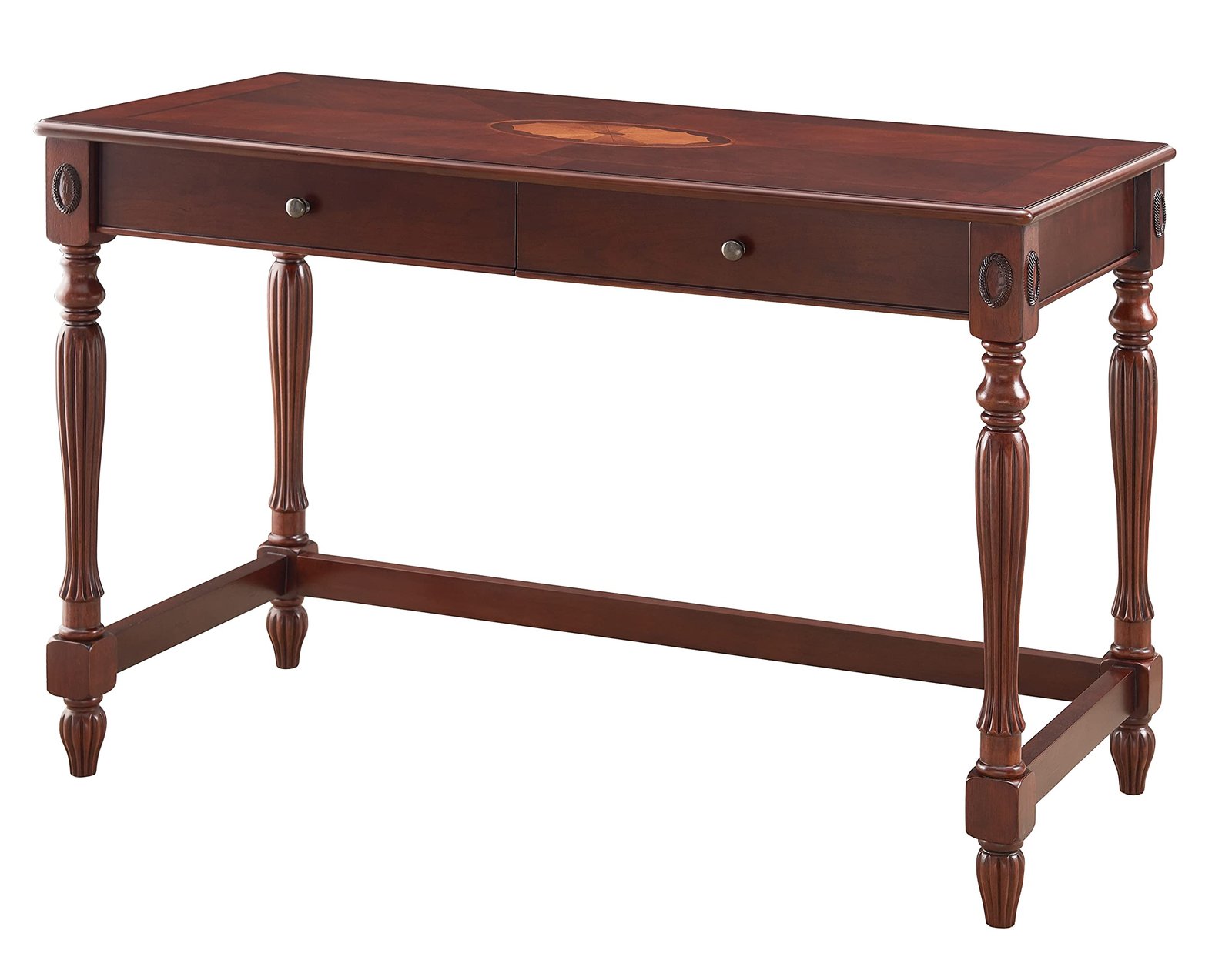 MODERION Solid Wood Computer Desk with 2 Drawers