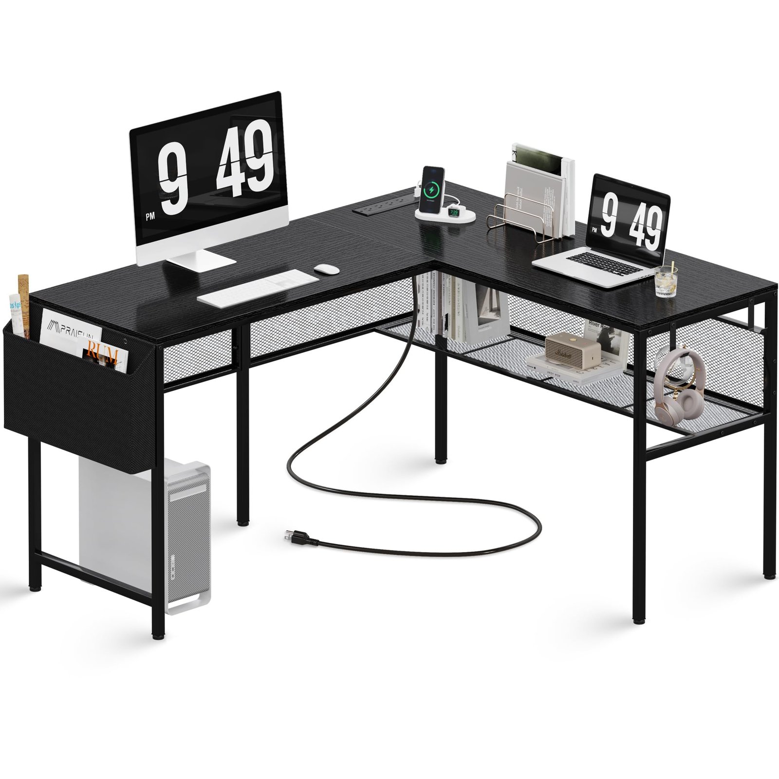 PRAISUN L Shaped Office Desk