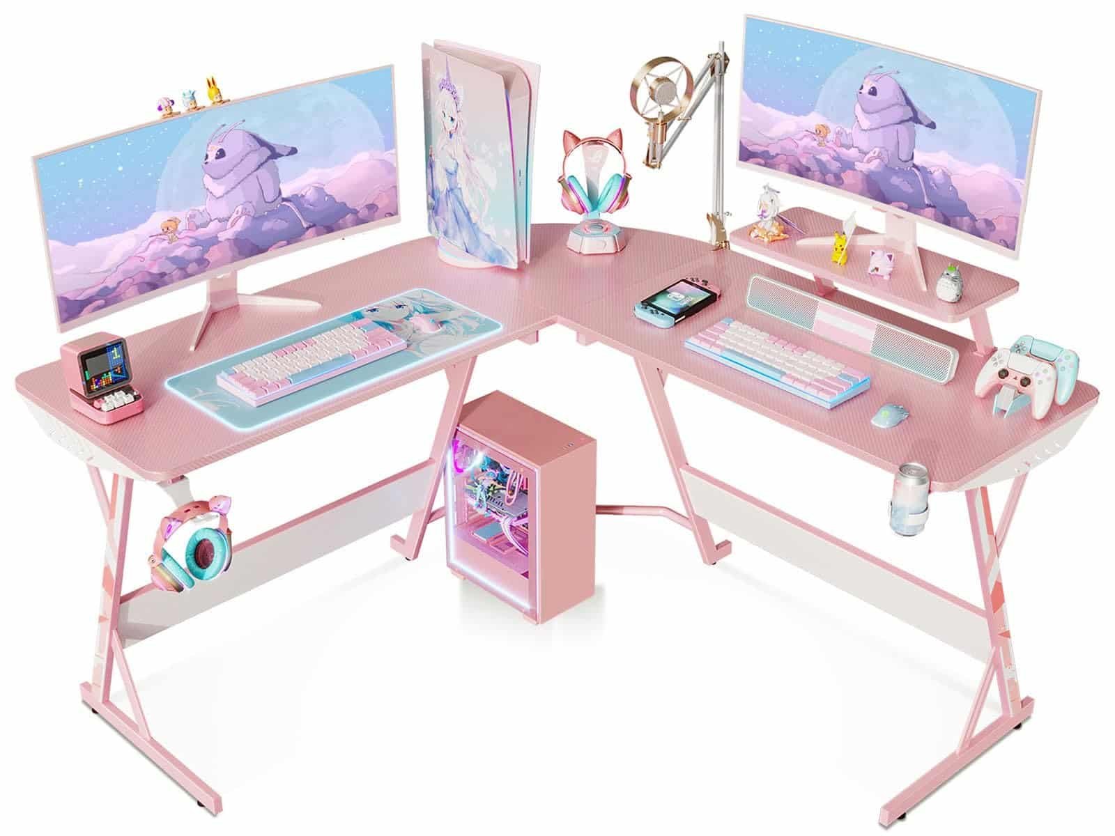 MOTPK Pink Gaming Desk