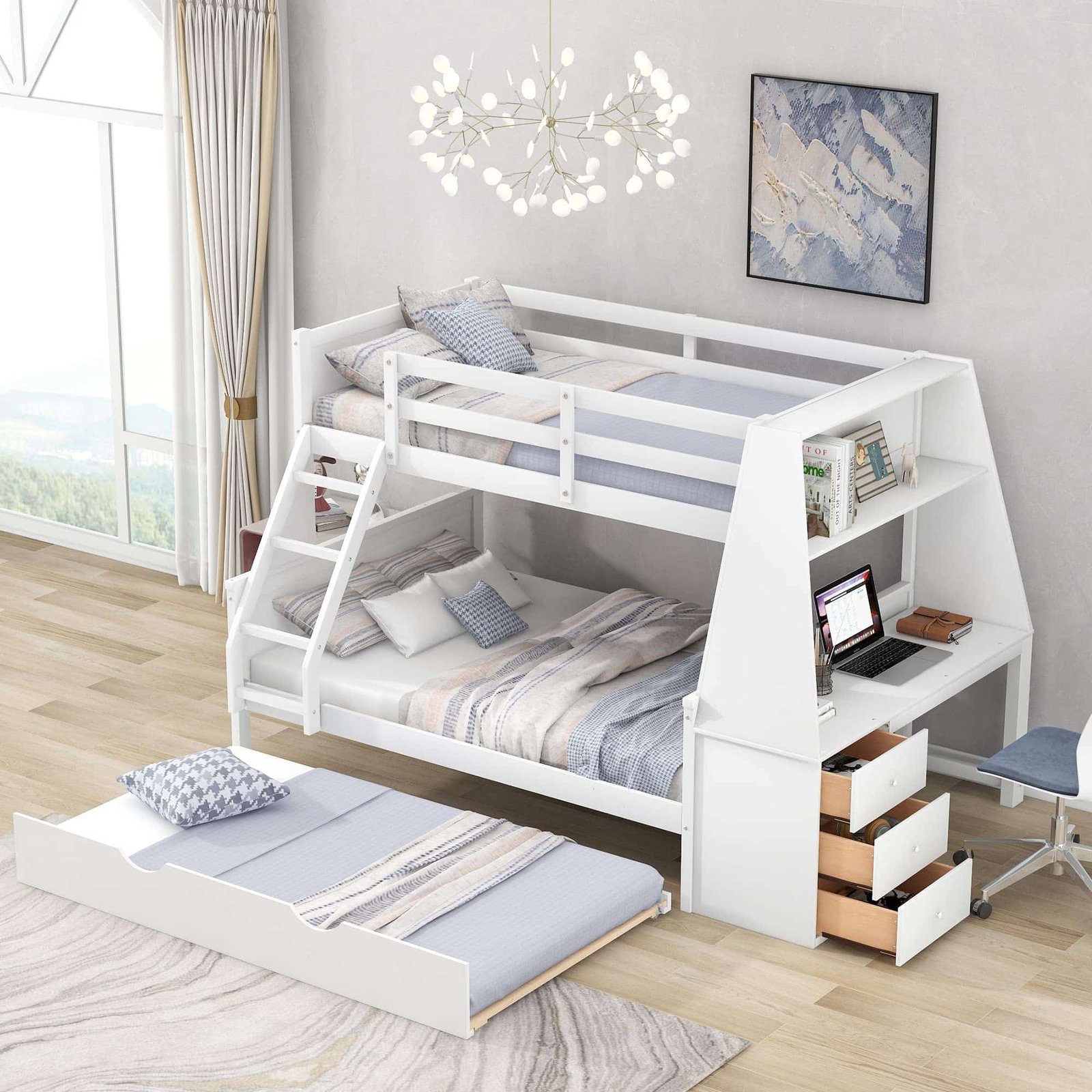 BIADNBZ Twin Over Full Bunk Bed