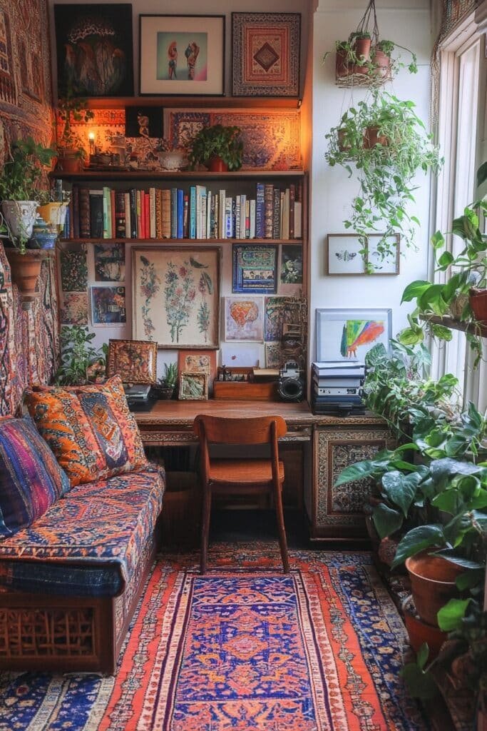 Bohemian Style Home Office