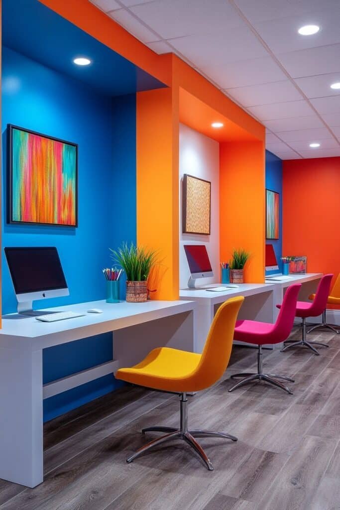 Bold Color Block Office