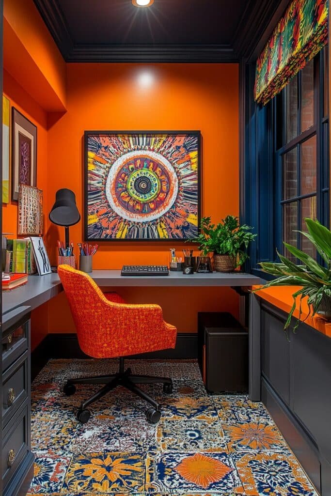 Bold Colorful Home Office Designs