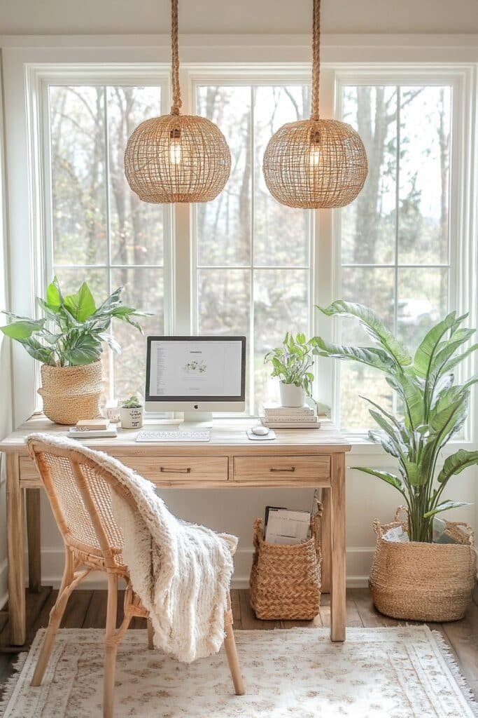 Bright and Airy Home Office Ideas