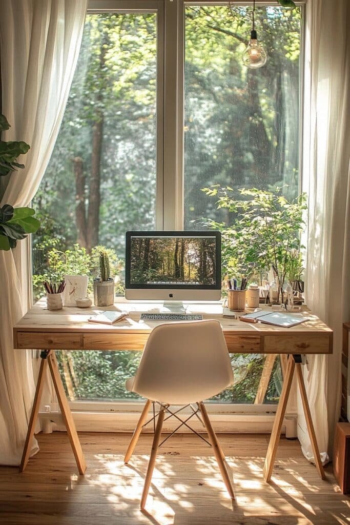 Bright and Airy Home Office Spaces