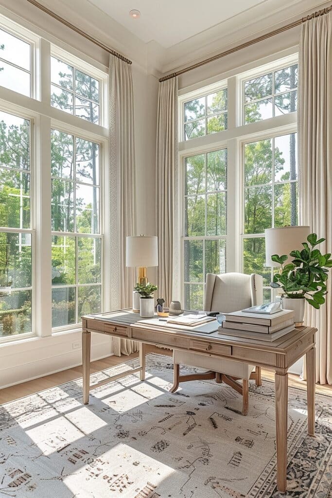 Bright and Airy Home Office Spaces