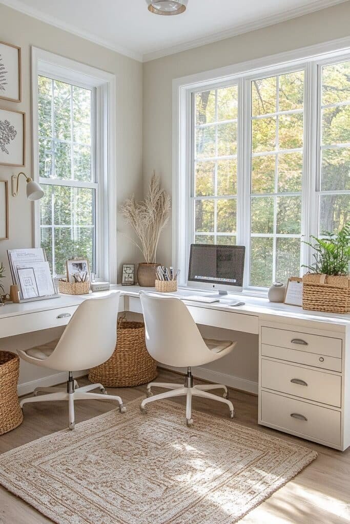 Bright and Airy Shared Workspace