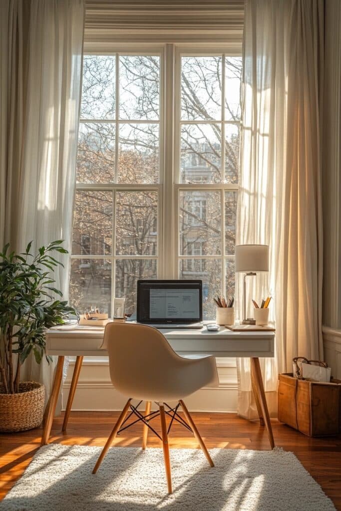 Bright and Airy Study Space