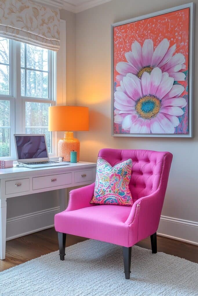 Bright and Colorful Home Office Themes