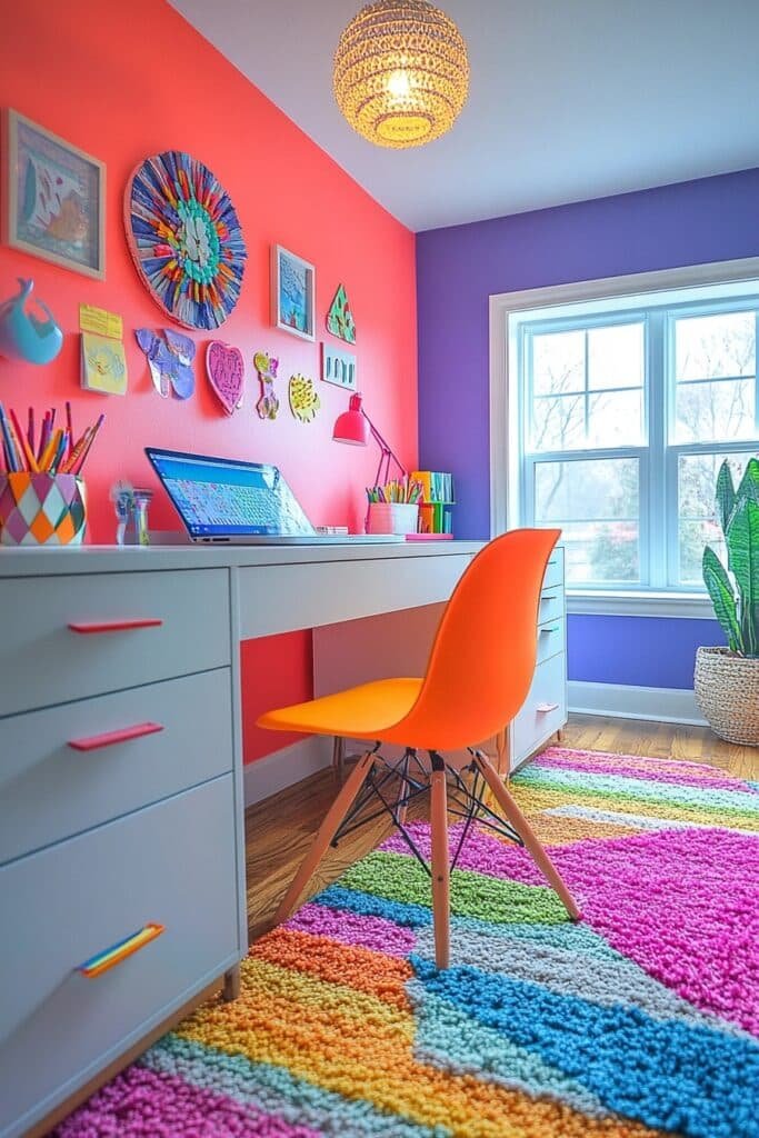 Bright and Colorful Homework Haven