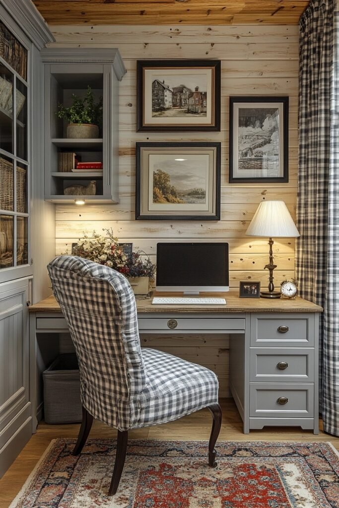 Checkered Charm Office Area