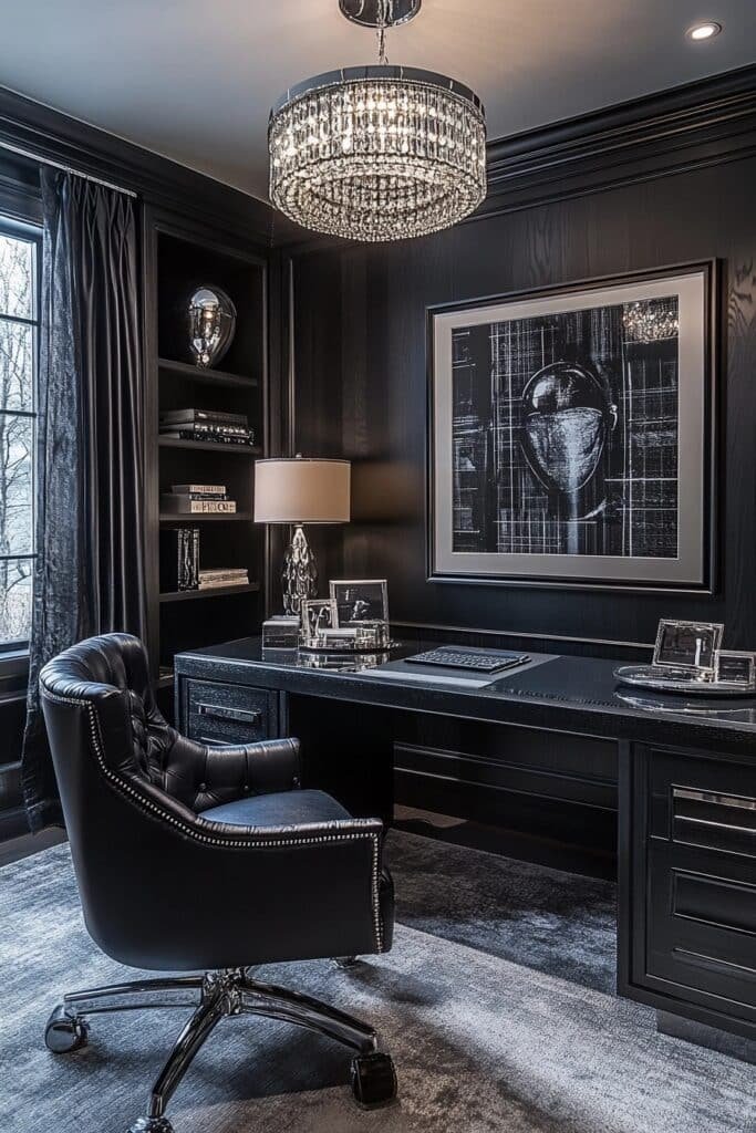 Chic Black and Silver Office