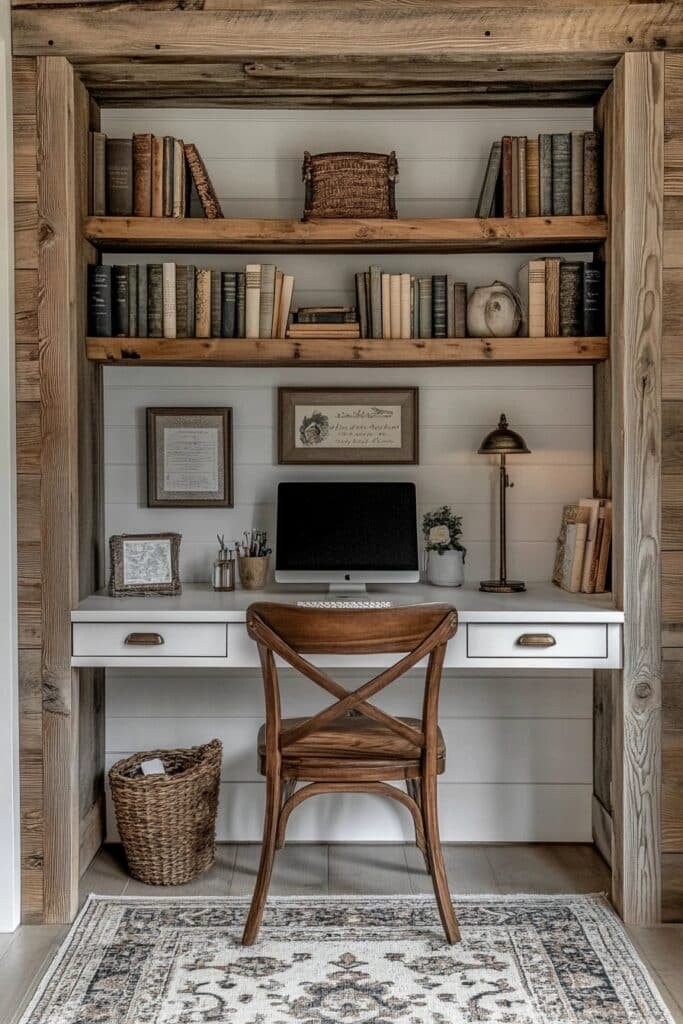 Chic Farmhouse Writing Desk Area