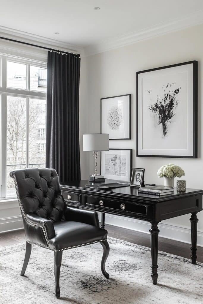 Chic Monochrome Home Office