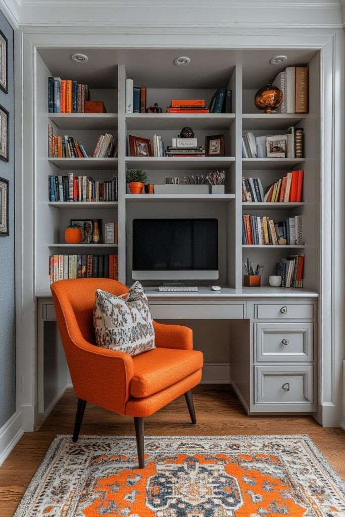 Chic and Compact Study Nook