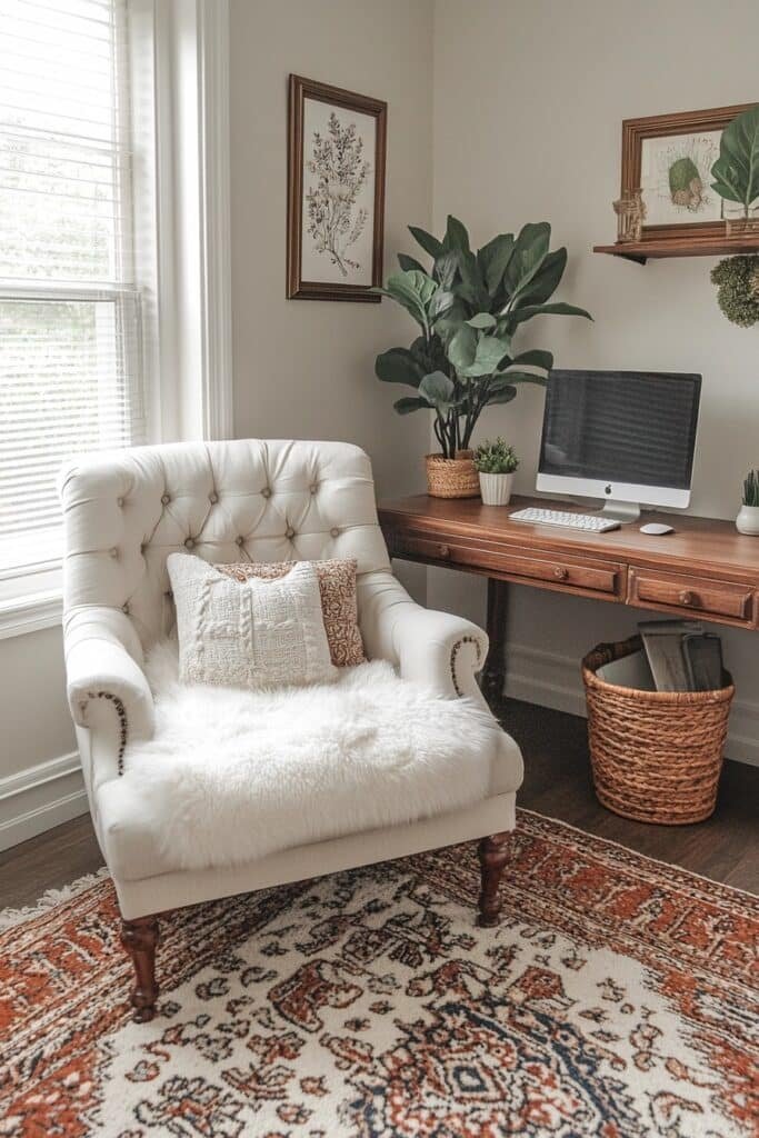 Comfortable Life Coach Home Workspace