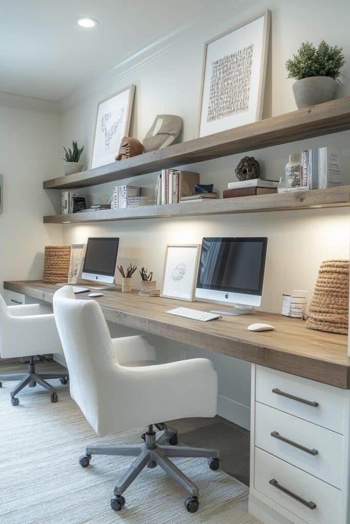 Compact Dual Desk Space