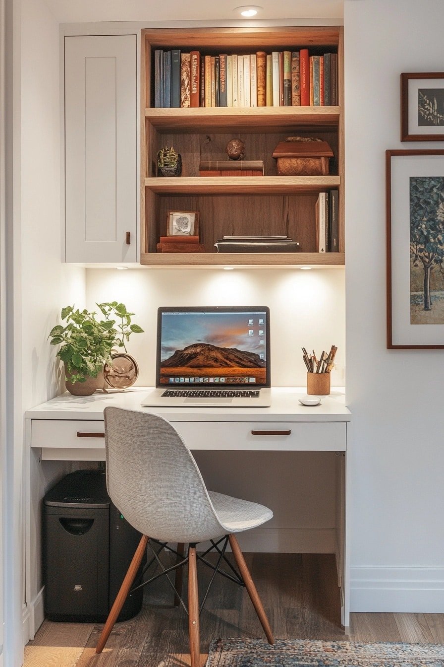 View of 60 Home Office Makeovers for Stylish and Productive Workspaces