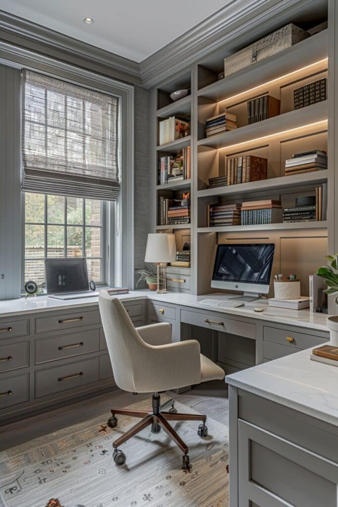 Contemporary Home Office with Smart Storage