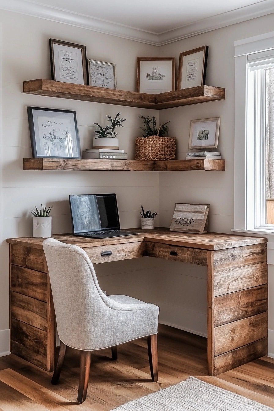 29 Small Home Office Farmhouse Style Ideas for a Cozy Workspace - DeskHive