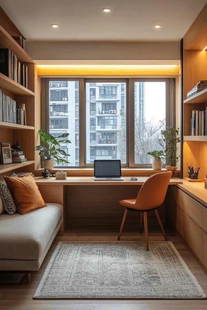 Cozy Desk Setup for Small Apartments