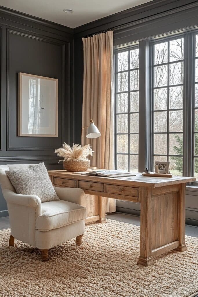 Cozy Textured Furnishings Office