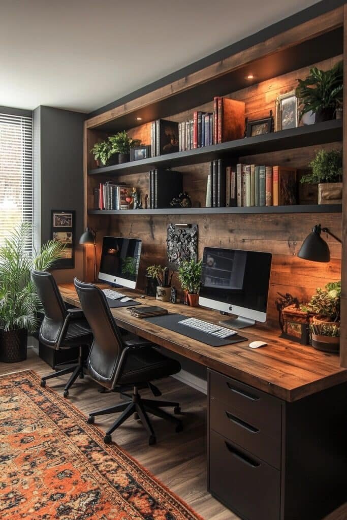 Double Desk Home Office