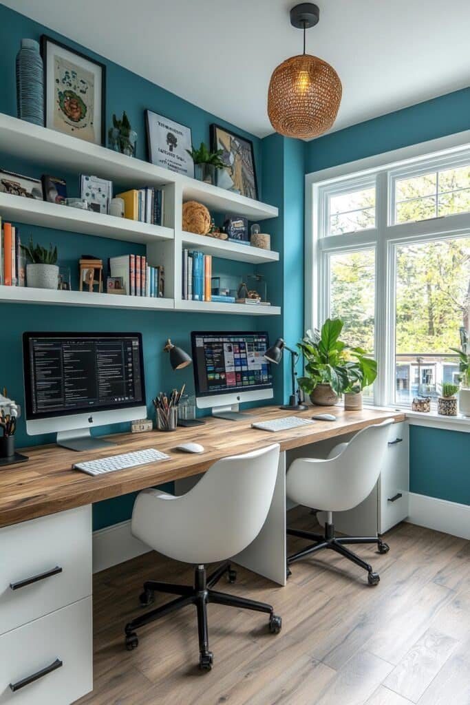 Dual-Desk Family Workspace