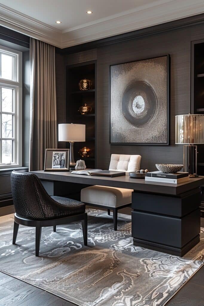 Elegant Monotone Home Office Spaces