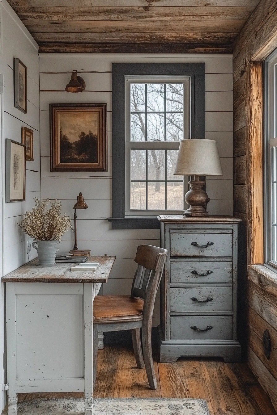 29 Small Home Office Farmhouse Style Ideas for a Cozy Workspace - DeskHive
