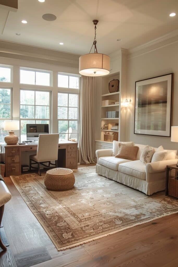 Gentle Lighting Cozy Home Office