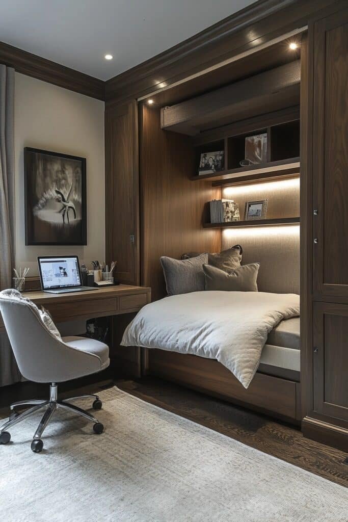 Hidden Bed Home Office Design