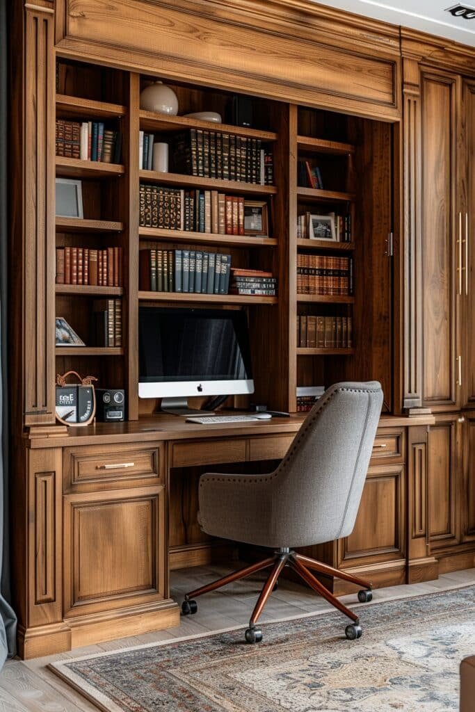 Hidden Bookcase Desk