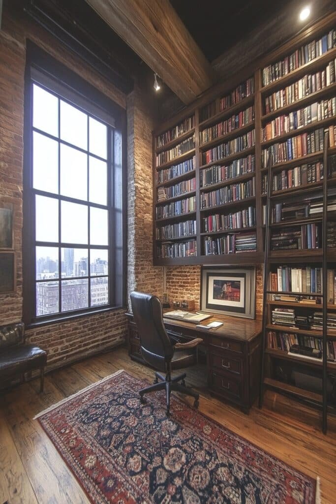 High Ceiling Loft Office Design