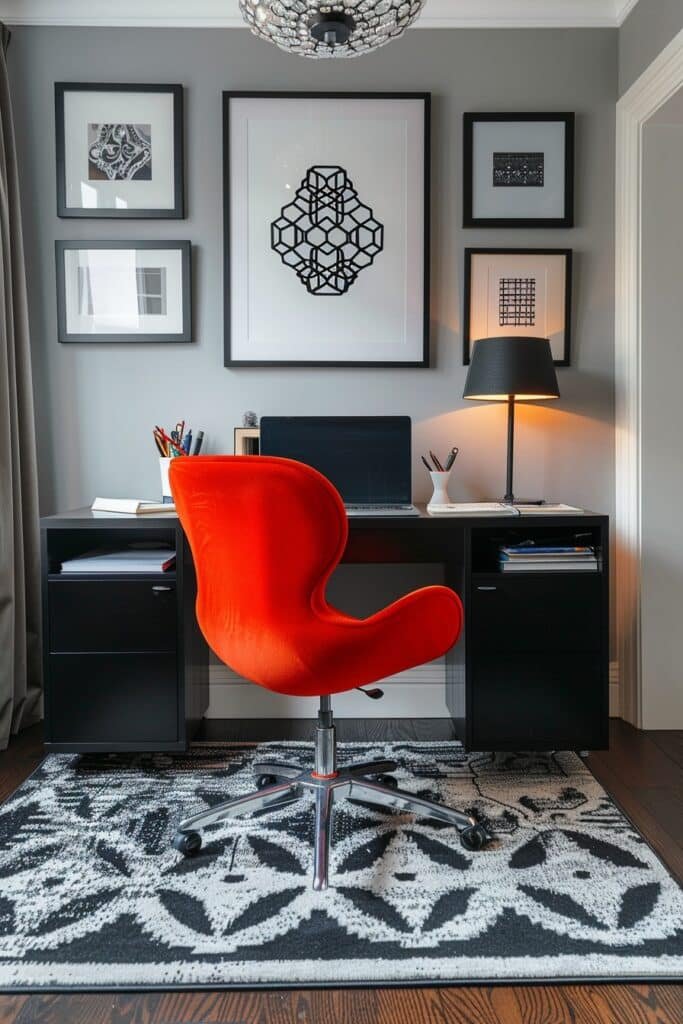 High-Contrast Color Scheme Home Offices