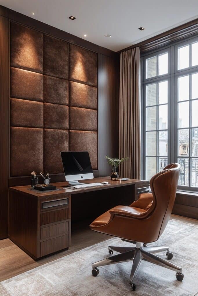 Home Office with Acoustic Panels