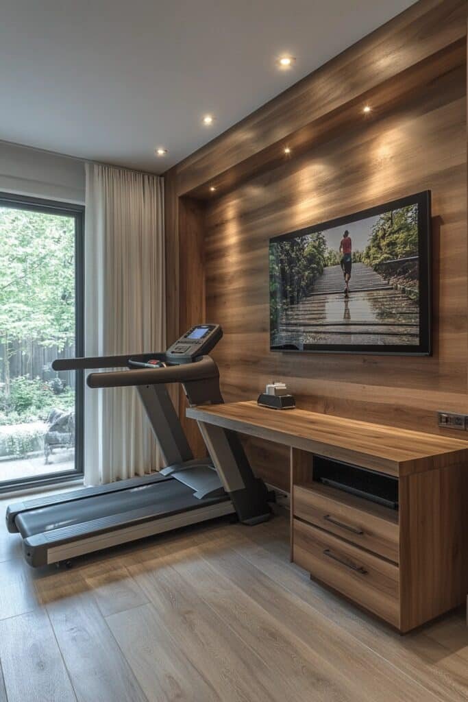 Home Office with Fitness Area