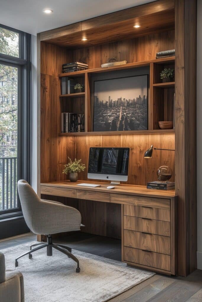 Home Office with Hidden Design Features