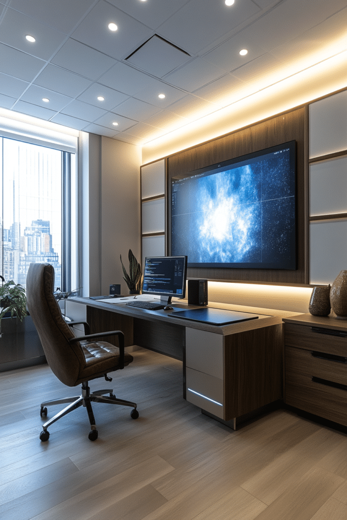 Home Office with Interactive Display