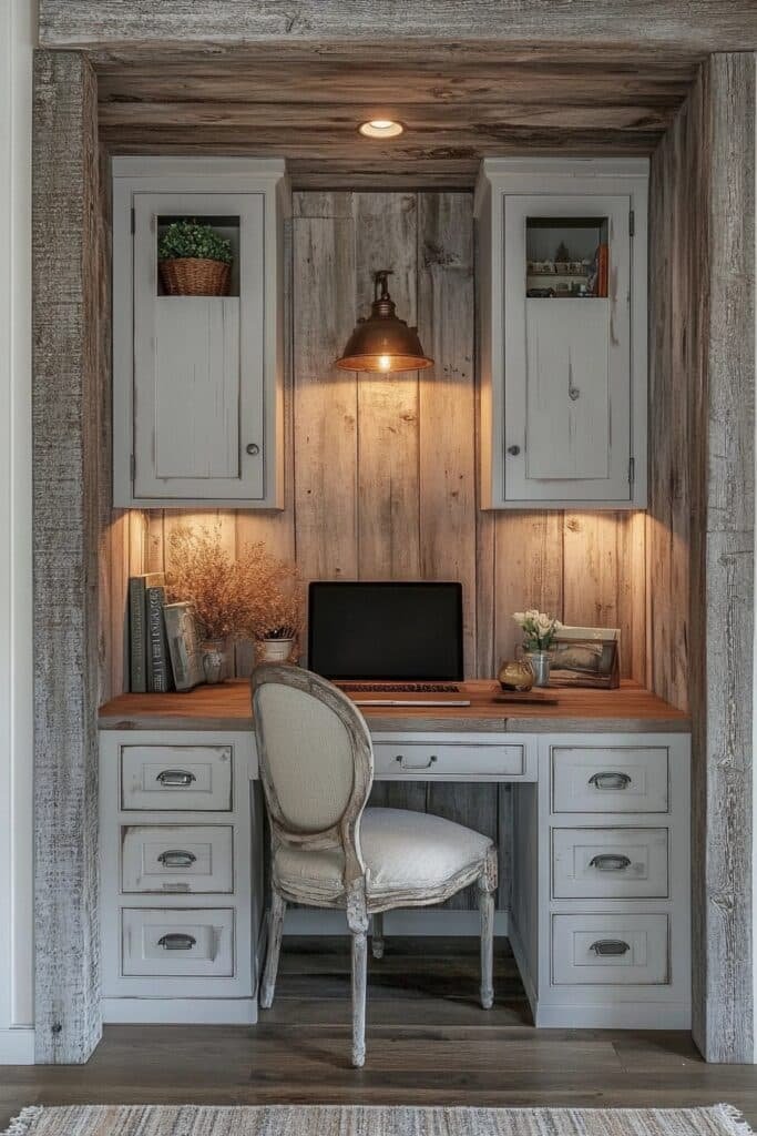 Homely Farmhouse Cubby Office